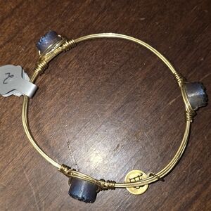 Bourbon and Bowties Gold Bracelet with Blue Accents